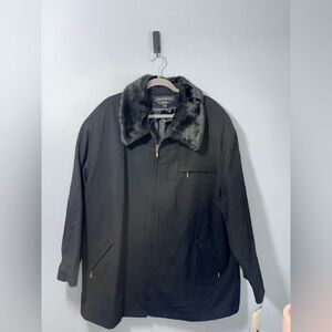 Donnybrook VTG Rare 100% Pure Wool  winter coat with a faux fur Size 26W NWT